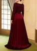 Vestido de Noche Elegante de Manga Larga para Banquete Transfronterizo Europeo y Americano para Mujer 2025 Anfitriona Reunión Anual Aura Reina Lentejuelas