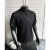 Camiseta masculina de manga longa com gola henley outono ensolarado roupa limpa para meninos marca americana moderna roupas largas business casual