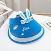 Sombrero de verano para niños con protección solar, parte superior abierta, transpirable, ala ancha, protección UV, con ventilador, estilo delgado
