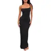 Verão Americano Novo Transfronteiriço Feminino Sexy Costas Nuas Slim Fit Quadril Vestido de Noite vestido Vestido Longo Feminino