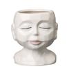 Nuevos productos, suministro de comercio electrónico transfronterizo, horticultura, moderna, sencilla, elegante, maceta de cerámica blanca, creativa, de escritorio, adornos florales carnosos.
