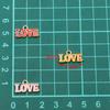 8 Cores 9X17Mm Liga DIY Joias Pingente Esmaltado Ouro Velho Letra Inglesa Amor Pingente Dia dos Namorados