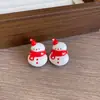 Nuevos Pendientes de Navidad 2025 Dibujos Animados Lindo Papá Noel Hombre de Jengibre Pendientes de Árbol de Navidad Pinzas para Orejas Sin Perforación