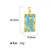 Joyería Estilo Minimalista Europeo y Americano, Colgante con Goteo de Aceite, Collar con Placa Rectangular de Nombre Personalizado para Mujer, Suministro de Fabricante Transfronterizo