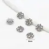 Chapado en Oro de 18K Tapa de Cuenta Flor de Trébol Hecha a Mano DIY Pulsera Collar Joyería Espaciador Accesorio C21