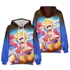 Nueva Sudadera con Capucha Casual de Moda de Amazon Luffy Forma Nika Impresión Digital 3D Venta Directa