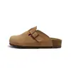 Zapatos Birkenstock de Piel de Vaca Genuina para Mujer, Zapatos Planos con Aumento Oculto de Altura, Estilo Otoño 2026, Cómodos, Suela Suave, Mules Retro de Punta Cerrada para Mujer