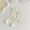 Calcetines de Encaje Blanco Calcetines de Media Caña para Niños Primavera y Verano Delgados ins Modernos Estilo Coreano Combinables Lindos Calcetines Japoneses de Estudiante