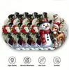 Manteles individuales de copo de nieve navideño, renos, Papá Noel, hombre de jengibre, campanas de Navidad, manteles individuales estampados florales y con varios patrones