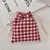 01121 Bolsa pequena de pano com cordão Bolsa para chaves Bolsa para batom Bolsa para joias Bolsa para pó Artigos diversos Bolsa de pano para acabamento