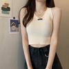 Camisola Sexy de Exportación del Sudeste Asiático Ropa Interior para Mujer Verano 2023 Deseo Puro Base Sin Mangas Top Corto de Punto