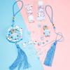 Guirnalda de Coche de Acrílico Colgante Pegamento de Crema Paquete de Materiales DIY Joyería Hecha a Mano Accesorios Pequeños Decoración de Anillo de Ratán