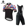 Xintown Lanqing Roupa de Ciclismo de Manga Curta de Verão Nova Roupa e Calças de Ciclismo Conjunto de Macacão de Ciclismo de Verão