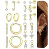 Brincos de Aço Inoxidável da Moda Mais Vendidos da Amazon, Estilo Cotidiano, Studs, Argolas, Conjunto de Joias para Piercing