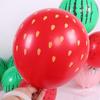 Balão Espesso Tema Melancia 12 Polegadas Balão Semente de Melancia Balão Decorativo Fofo Estampado Morango