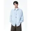 Camisa de manga larga a cuadros azules para mujer, nuevo diseño de top para primavera y otoño 2026, camisa ligera, chaqueta para pareja