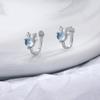 Pendientes navideños con clip de hueso para oreja con temperamento INS, pequeños pendientes de asta de piedra lunar Mori, venta al por mayor transfronteriza