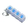 Brinquedo Anti-Estresse de 4 Teclas em Formato Reto Transfronteiriço, Gadget Anti-Estresse, Testador de Switch de Teclado Mecânico, Chaveiro Transparente