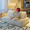 Sofá perezoso, sofá de tofu, combinación de bloque, apartamento de tamaño pequeño, estilo italiano, dormitorio individual de ocio simple, estilo rojo neto