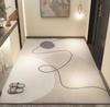 Felpudo para Puerta de Entrada, Patrón de Lino Maillard, Alfombra Plegable de Alta Gama para Limpiar el Suelo, Vestíbulo de Entrada de Sala de Estar, Felpudo Cortable