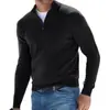 2023 Nuevo Suéter de Punto Casual para Hombre con Media Cremallera y Cuello en V Camisa Polo Venta al por Mayor