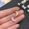 Chaveiro Pingente de Liga Metálica Pimenta Colorida de Desenho Animado Pingando Óleo Acessórios para Joias DIY Pingente para Pulseira Colar Brincos