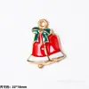 Colgante de Aleación Esmaltada Navideño Colgante de Gota Papá Noel Muñeco de Nieve Reno Colgante de Dibujos Animados Accesorios para Joyería DIY Pulsera Al Por Mayor