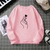 Suéter estampado de moda de otoño para mujer, nuevo abrigo casual con capucha de 2022, sudadera con capucha de talla grande para mujer