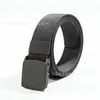 Cinturón Táctico de Entrenamiento para Exteriores Cinturón Grueso de Lona de Nylon sin Hebilla Ovalada de Metal Cinturón Deportivo Casual para Hombres