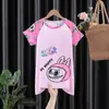 Conjunto de Pijama de Verão Novo para Meninas 2025 Manga Curta Fino Estilo Princesa Meninas Crianças Grandes Roupas de Casa Infantis para Vestuário Exterior