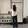 Pantalones Casuales Versátiles Slim de Estilo Coreano Nuevo Otoño e Invierno 2025 para Mujer Pantalones de Pierna Ancha Estilo Holgado Perezoso Pantalones Rectos para Mujer