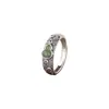 Anel de Abóbora Estilo Chinês Retrô Tendência no TikTok com Padrão de Nuvem de Jade para Mulheres, Design Aberto Ajustável com Anel Inlaid de Fortuna e Prosperidade