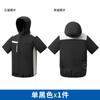 Ropa de Verano con Bloques de Color Nuevos, Ropa con Aire Acondicionado para Exteriores, Overoles de Refrigeración y Enfriamiento de Manga Corta para Hombres y Mujeres con Ventilador, Ropa con Aire Acondicionado