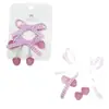 Pinza para el pelo de cereza dulce estilo coreano, goma para el pelo con lazo de cuadros rosas lindos, anillo para coleta de niños, pinza para el pelo trenzada de cola de golondrina
