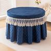 Falda Nueva y Elegante para Cubierta de Hoguera, Hermosa Cubierta para Mesa de Hoguera con Forro de Felpa, Cubierta Gruesa Redonda para Mesa Calefactora, Cubierta Redonda Grande