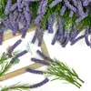 Decoração de casamento transfronteiriça de alta qualidade, flores artificiais de plástico para paisagismo interno de sala de estar e decoração suave, buquê de lavanda simulado