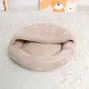 Nuevo nido redondo de pelo largo nido cálido para gatos lindo felpa moda suministros para mascotas especial para dormir nido para perro gato