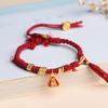 Pulsera de cuerda de mano tejida a mano estilo étnico Xizang, pulsera femenina para año de nacimiento, thangka, temperamento combinable, cuerda de mano para pareja