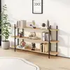 Suporte de ornamentos de chão para uso doméstico, ferro forjado, armazenamento multicamadas, estante, pequeno, simples, aço, minimalista, quarto, estante retrô, sala de estar