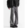 Calça Workwear Yorkzoom Outono Novo Estilo Americano, Jeans Lavado e Desgastado, Calça Longa Versátil Loose-Fitting High-Street