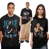 Marca de Moda Urbana Vintage Estilo Europeo y Americano Camiseta Floral Baloncesto Estilo Retro Unisex Manga Corta Manga Media Camiseta