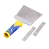 Cabo de plástico bicolor lâmina de limpeza decoração costura bonita construção remoção de cola limpeza de azulejo cerâmico espátula para massa corrida espátula para massa corrida de parede