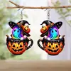 Novos Produtos Transfronteiriços Venda Quente Halloween Brincos de Acrílico Arco-Íris Fantasma Mágico Abóbora Pote Decoração de Brincos de Acrílico