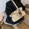 Bolso Tote de Cuero con Cera de Aceite Estilo Coreano, Bolso de Hombro Grande de Alta Gama para Viajes y Uso Diario, Bolso de Hombro Portátil Sencillo de Color Sólido para Mujer