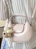Bolsa de Mão Tendência Estilo Coreano com Formato de Dumpling para Mulheres, Novo Modelo Primavera 2026, Alto Valor Estético, Sensação Única e Relaxada, Bolsa de Ombro Único Transversal