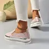 Comercio Exterior Transfronterizo Tallas Grandes Verano Nuevo Estilo Slip-On Suela Gruesa Zapatos Perezosos para Mujer con Pedrería, Estilo Coreano Versátil Calzado Casual
