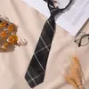 Corbata Pequeña Roja Sin Nudo para Camisas de Mujer, Uniforme Jk Negro, Estilo Academia Estudiantil, Decoración de Graduación para Niñas, Ins