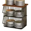 Estante de Almacenamiento de Cocina Cesta para Frutas y Verduras Sala de Estar Estante de Almacenamiento para Juguetes y Snacks Carrito Pequeño Multifuncional de Pie para el Hogar