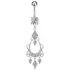 Comercio Electrónico Europeo y Americano Estilo Nuevo Delfín Lindo y Moderno Sexy Brillante Incrustado de Circonita Joyería de Piercing Anillo para Ombligo Anillo de Vientre