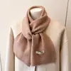 2025 Novo Cachecol Xale de Tricô Versátil Cor Pura Simples Atmosfera Outono e Inverno Quente para Homens e Mulheres